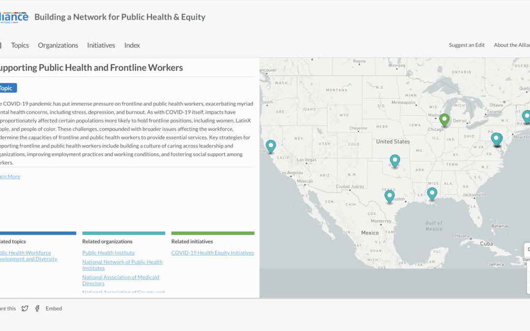 Building a Network for Public Health and Equity: Supporting Public Health and Frontline Workers